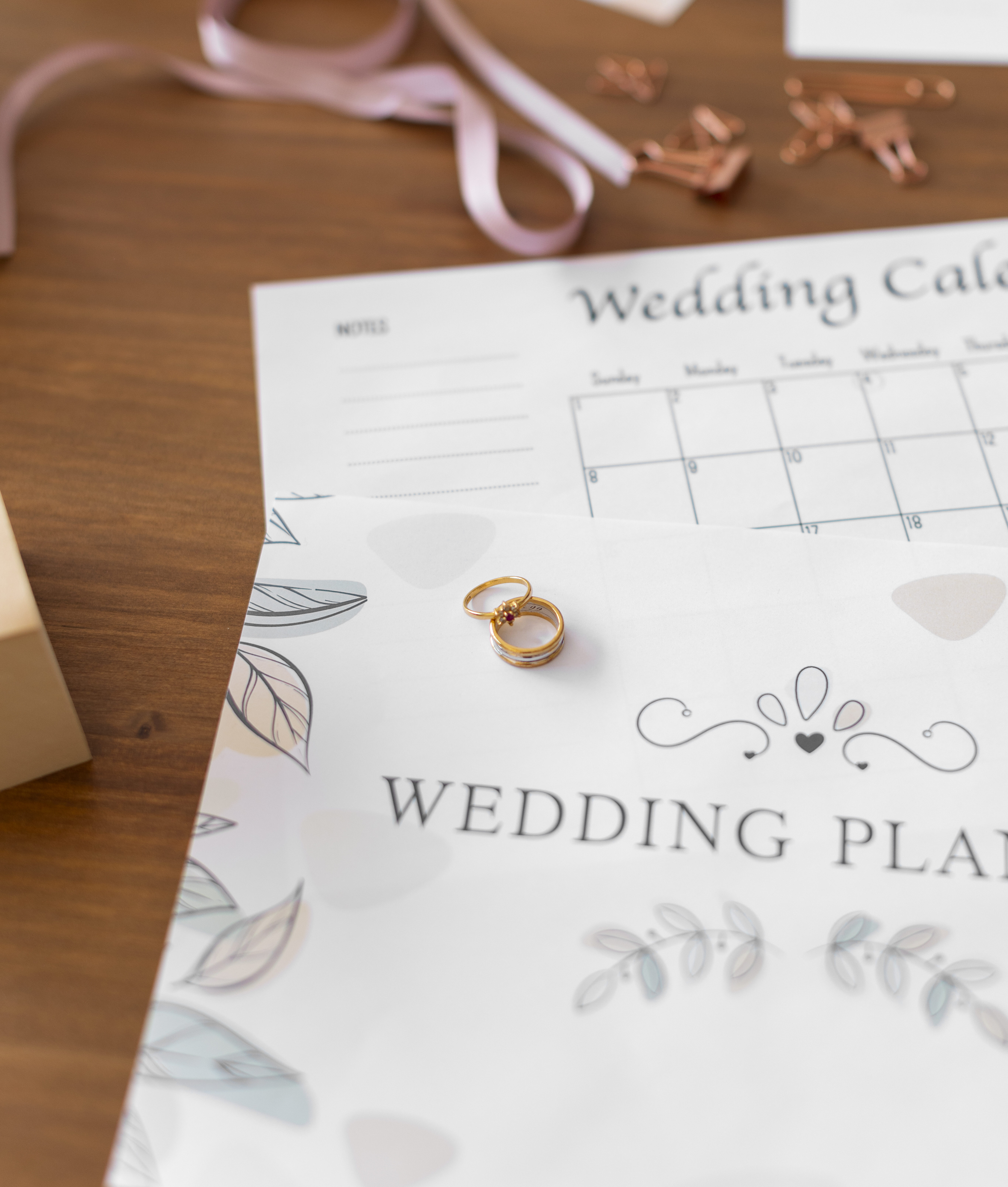 high-angle-wedding-planning-items-arrangement